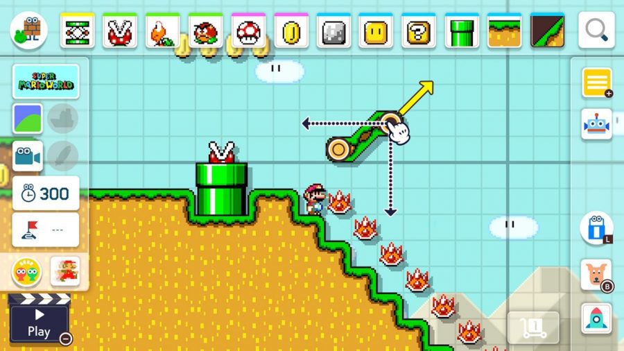 Uma captura de tela de um dos melhores jogos do Mario, Super Mario Maker 2