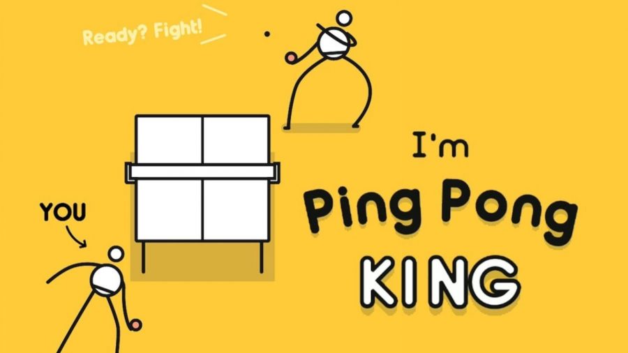 Arte chave para I'm Ping Pong King, um dos jogos casuais de pingue-pongue no celular