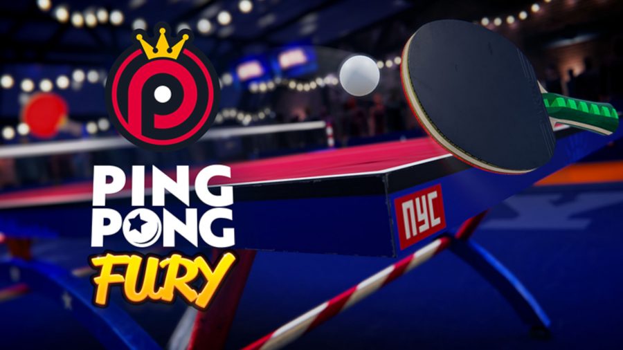 Arte chave para Ping Pong Fury, um dos melhores jogos de ping pong para pvp online