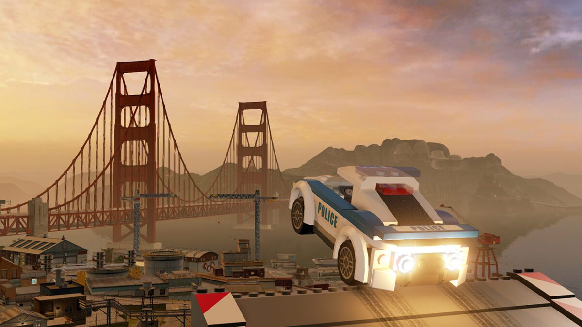 Jogos Lego - um carro de polícia e a ponte Golden Gate