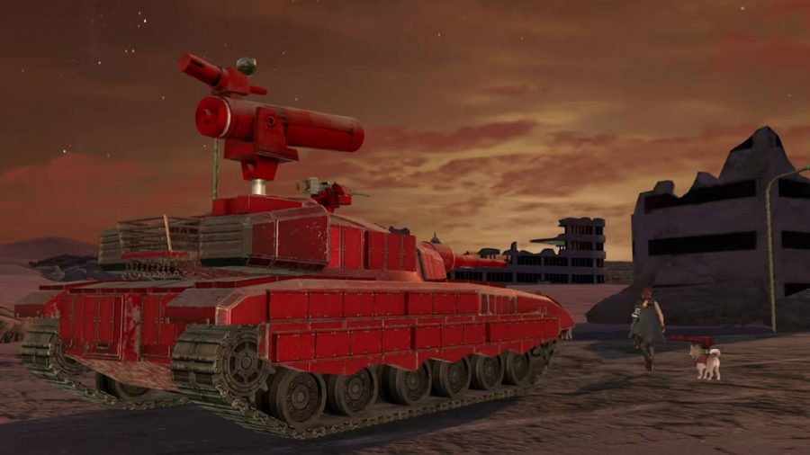 Revisão de Mad Max Xeno Reborn: um tanque explora a superfície queimada de uma terra distópica