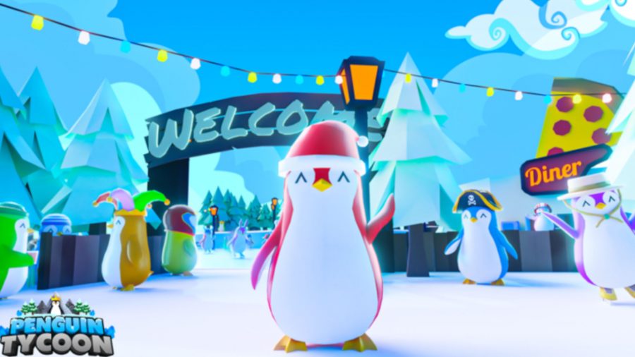 Pinguim usando um chapéu de um dos códigos de magnata do pinguim