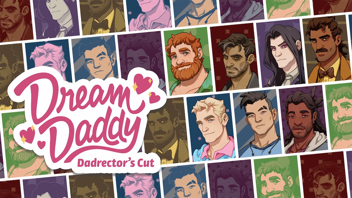 Arte da tela de título cortada do Dream Daddy Dadrector