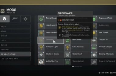 Destiny 2 Firepower Mod - Mod List.
