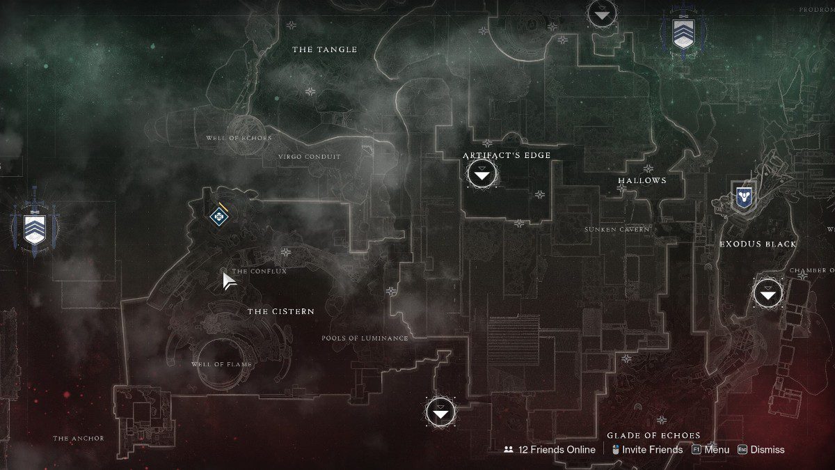 Destiny 2 The Conflux Lost Sector no mapa Director. 
