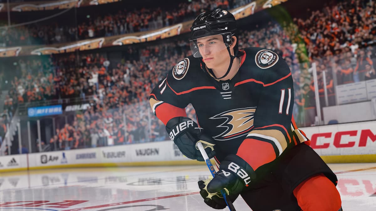 NHL 23 captura de tela do jogador de patos de Anaheim
