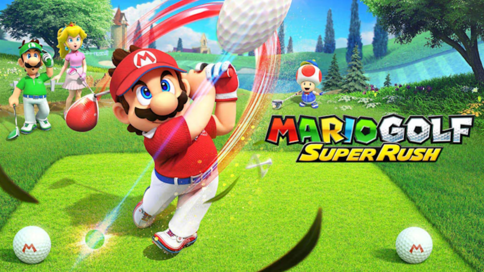 jogos de golfe super star Mario na capa de seu jogo 