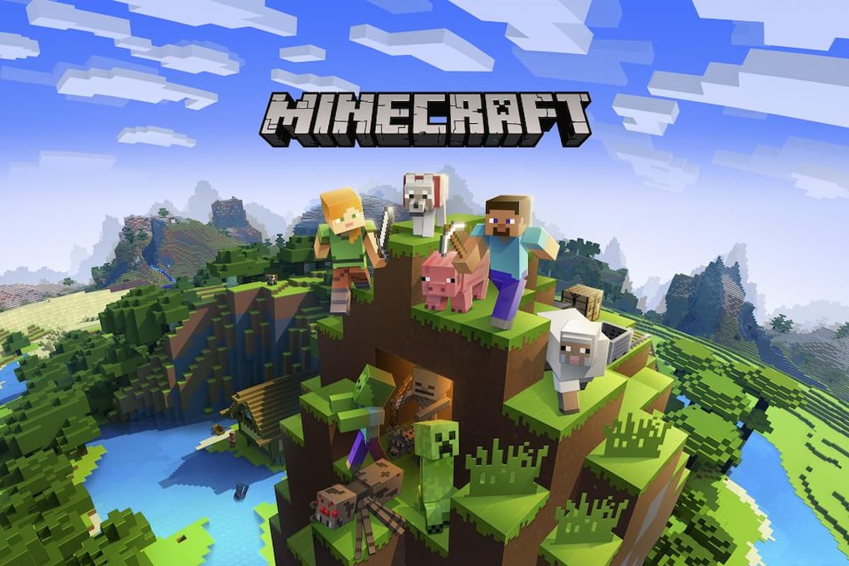 Arte e logotipo oficial do Minecraft