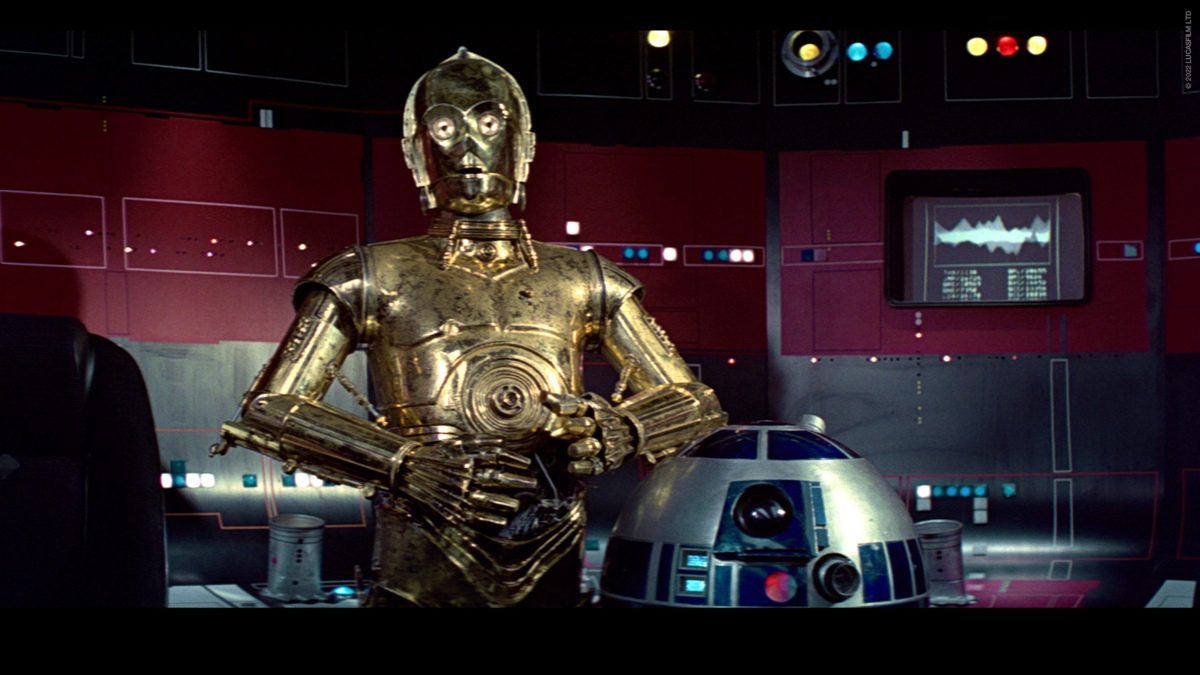 C-3PO e R2-D2 na Estrela da Morte