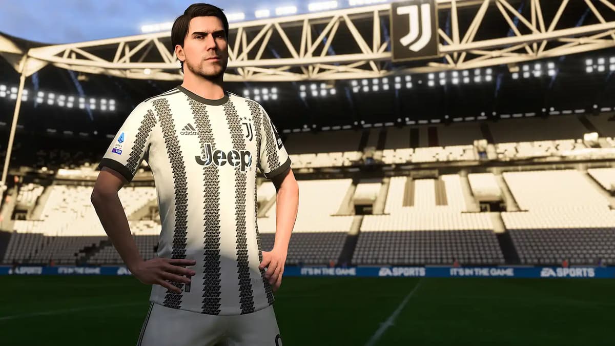 fifa 23 captura de tela do jogador da Juventus