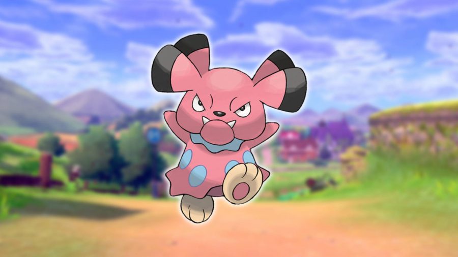 Melhor Pokémon de cachorro: o Pokémon Snubbul aparece contra um fundo 