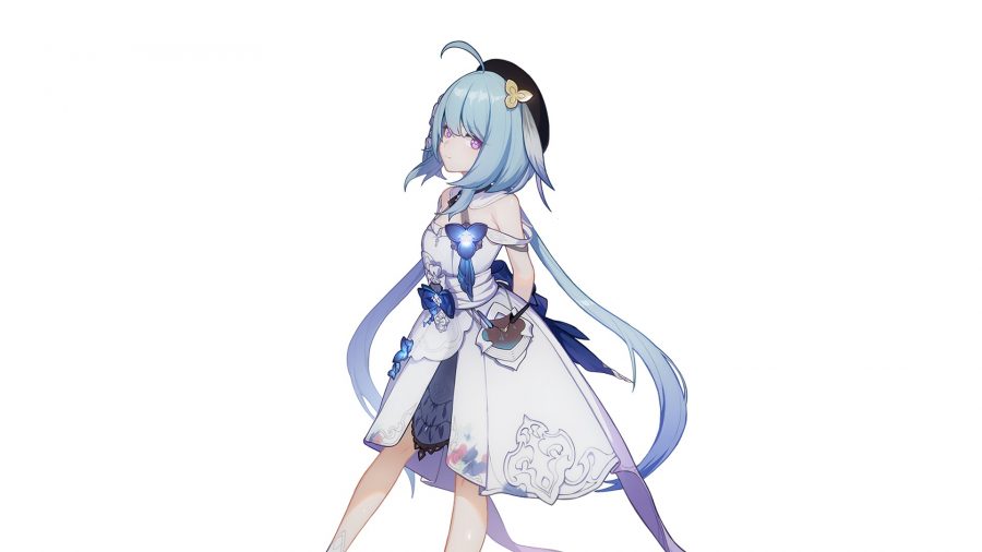 Griseo do Honkai Impact contra um fundo branco