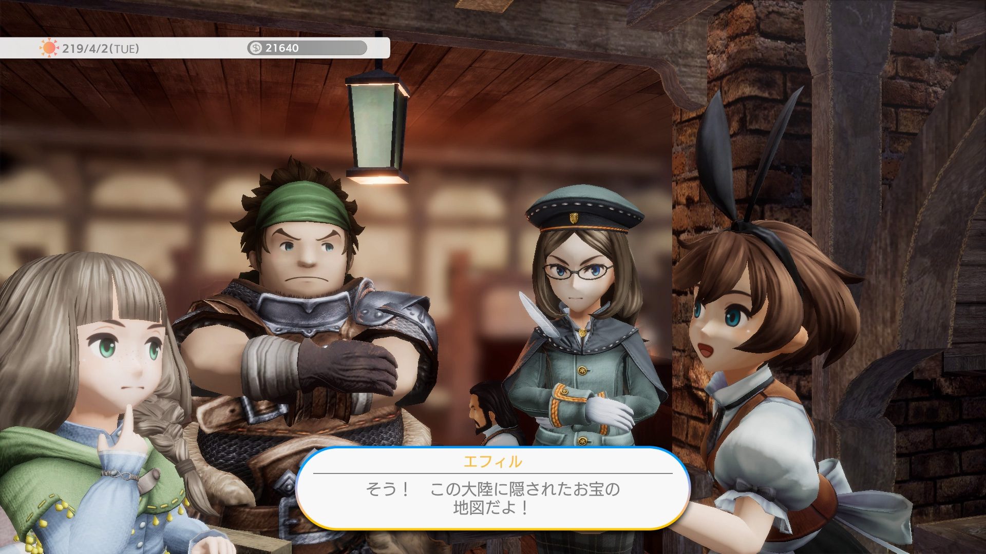 Best mobile RPGs: Various Daylife. Image shows a party of characters having a conversation.