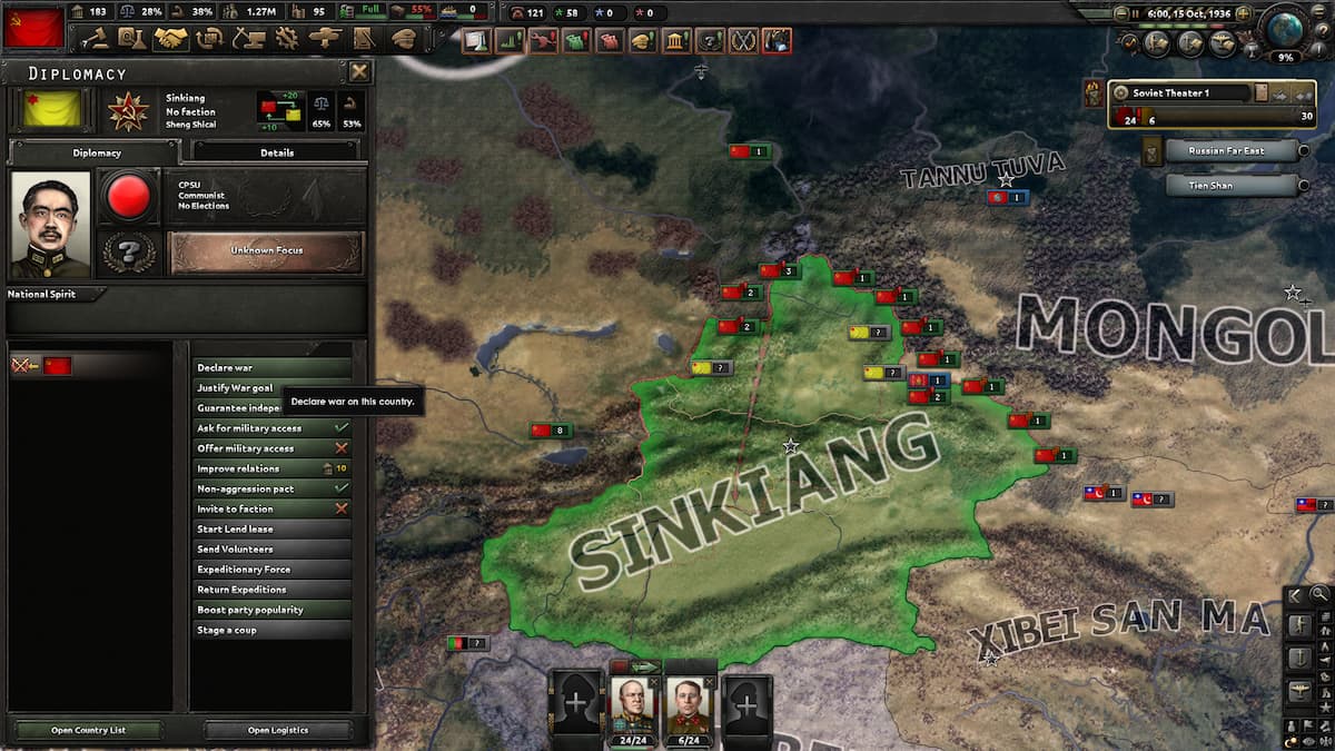 China declara guerra em Hearts of Iron 4