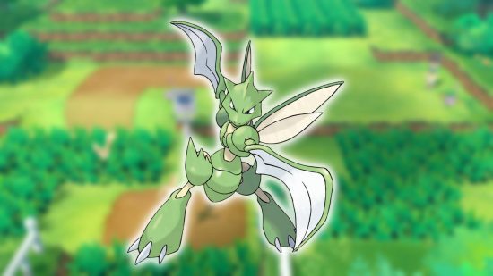 best gen 1 Pokemon: key art shows the Pokemon Scyther