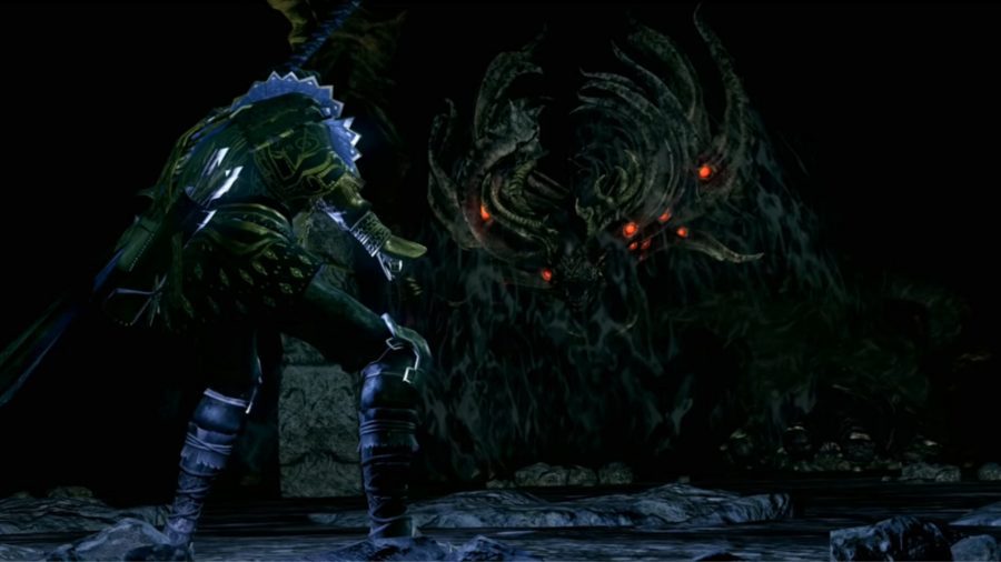 The chosen undead facing Dark Souls' Manus