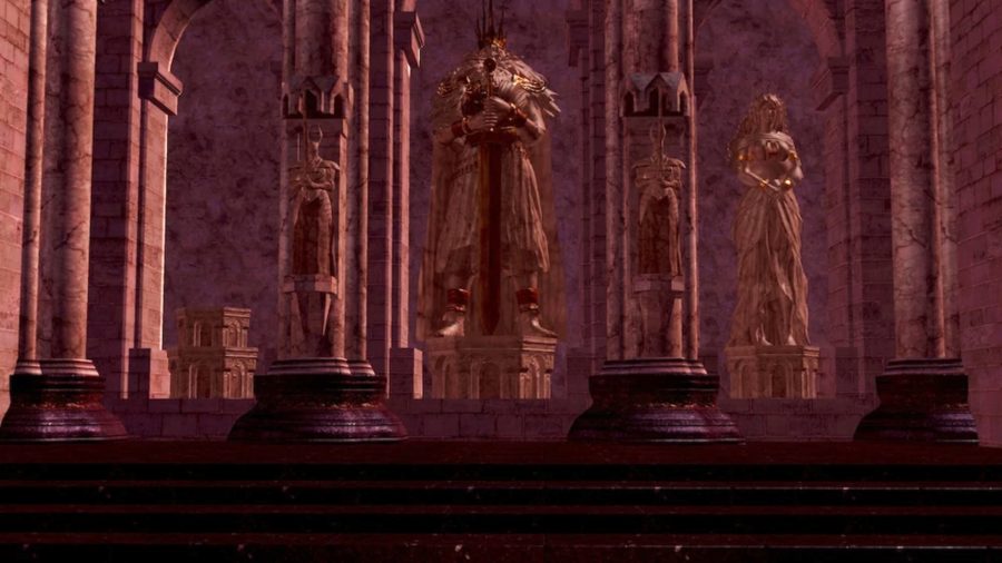 Estátuas de Gwyn e Gwynevere em Anor Londo