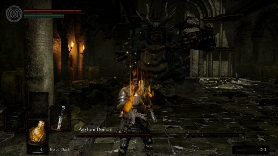 Dark Souls' Asylum Demon closing in on the chosen undead