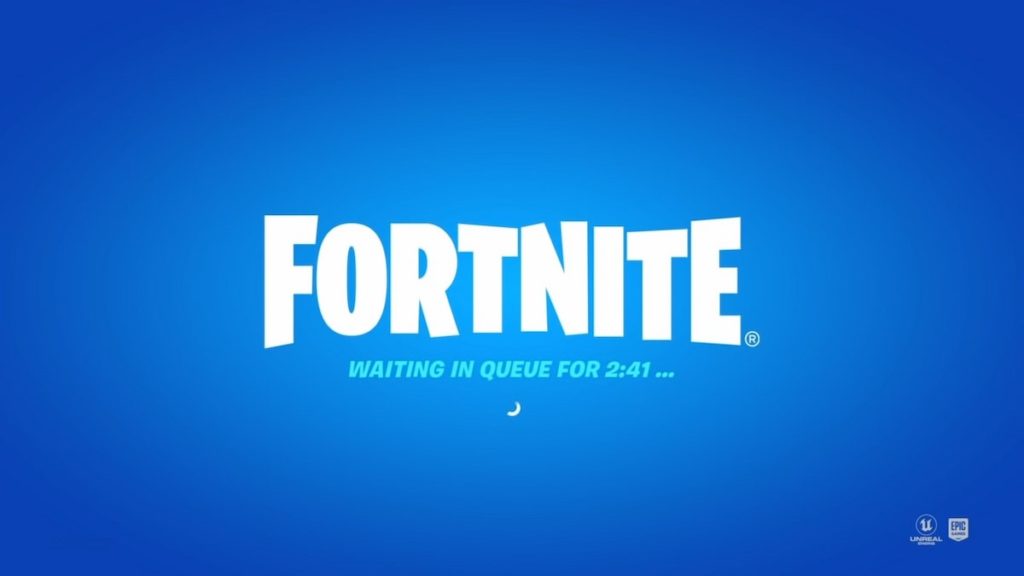 Esperando na fila antes da partida em Fortnite