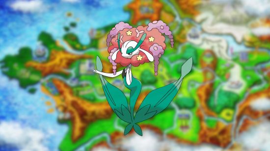 Sprite de Flogres sobre o mapa de Kalos para o guia Pokémon gen 6