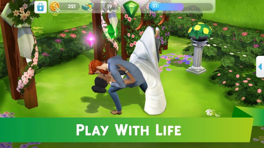 Alguns Sims se casando