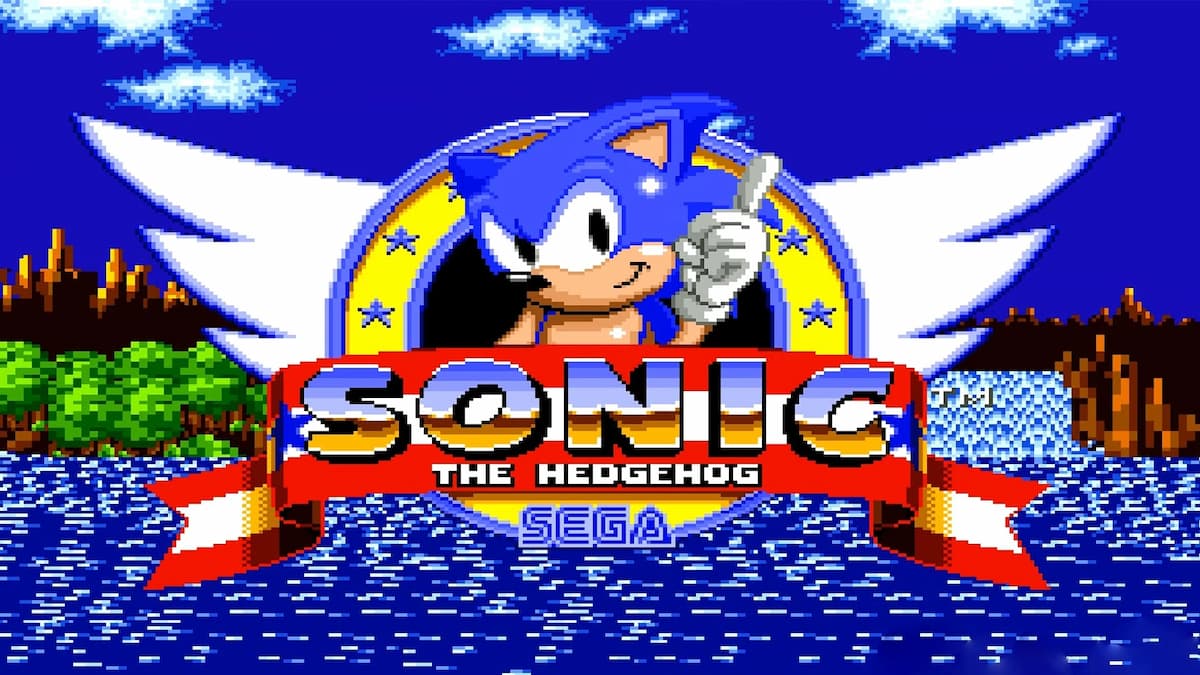 Tela de título de Sonic the Hedgehog 91