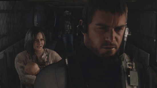 Chris de Resident Evil ficou de costas para Mia e Rose Winters