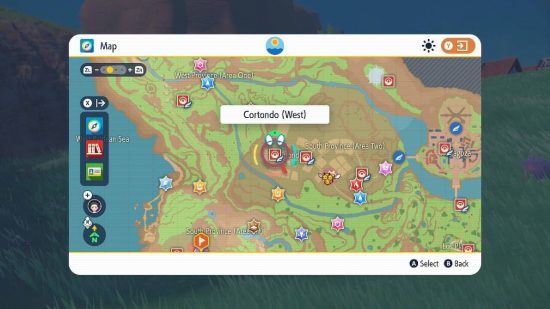Pokemon Scarlet e Violet Eevee: um mapa de Paldea é visível 