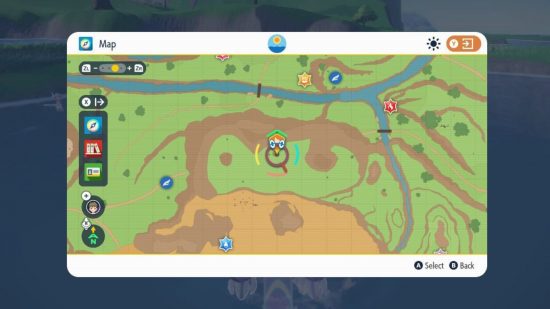 Pokemon Scarlet e Violet black stakes localização do mapa da estaca verde