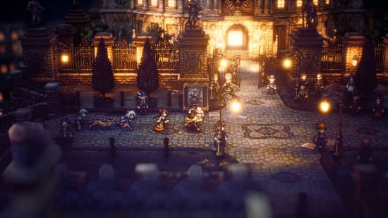 Novos jogos Switch: uma captura de tela HD-2D mostra o mundo de Octopath Traveler II 