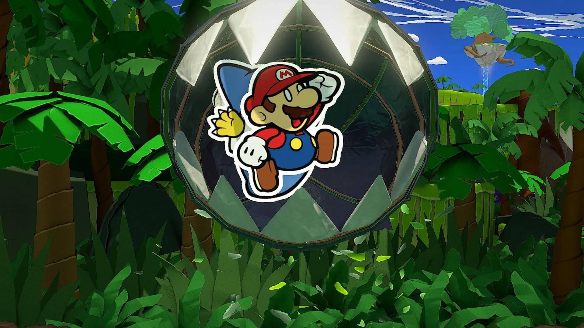 Jogos engraçados: Paper Mario e Paper Kami saltam no ar, mas estão prestes a ser engolidos por uma mordida em cadeia