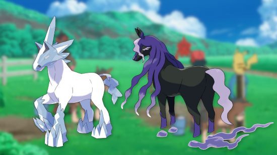 Imagem personalizada de Glastrier e Spectrier para a lista de Pokémon cavalo
