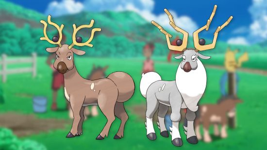 Imagem personalizada de Stantler e Wyrdeer para lista de Pokémon cavalo
