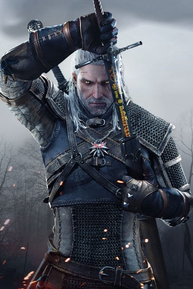 The Witcher 3 wallpaper Geralt desenhando sua espada