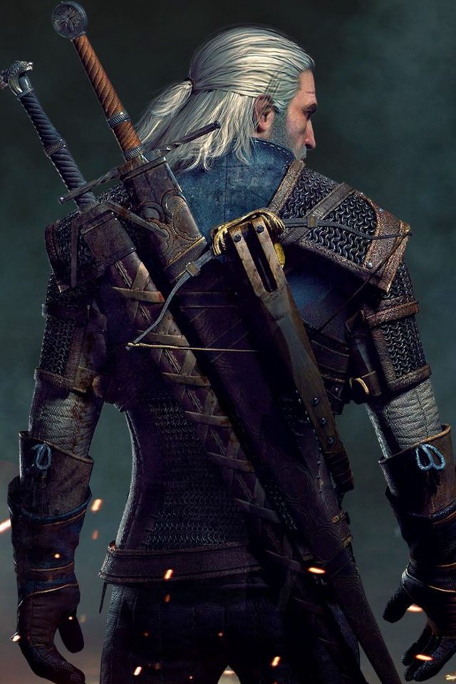 The Witcher 3 wallpaper Geralt olhando por cima do ombro