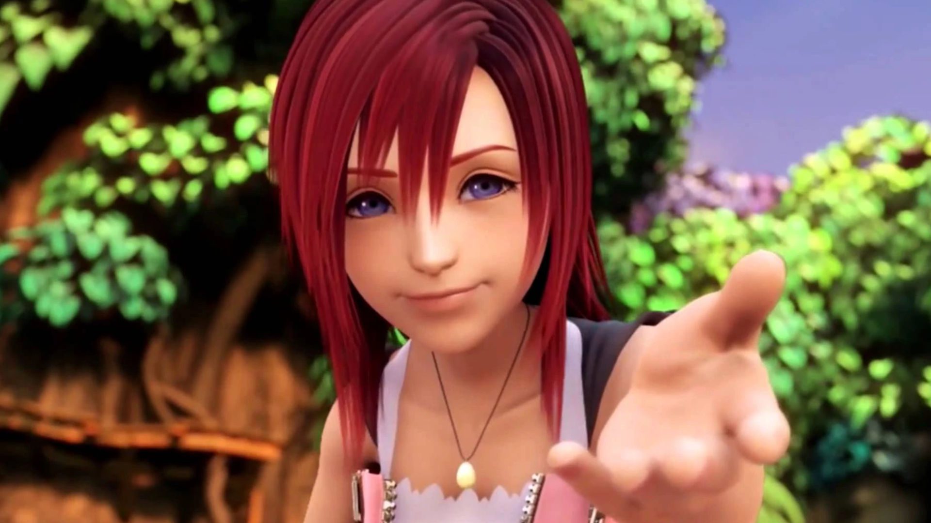 Kairi reaching out her hand