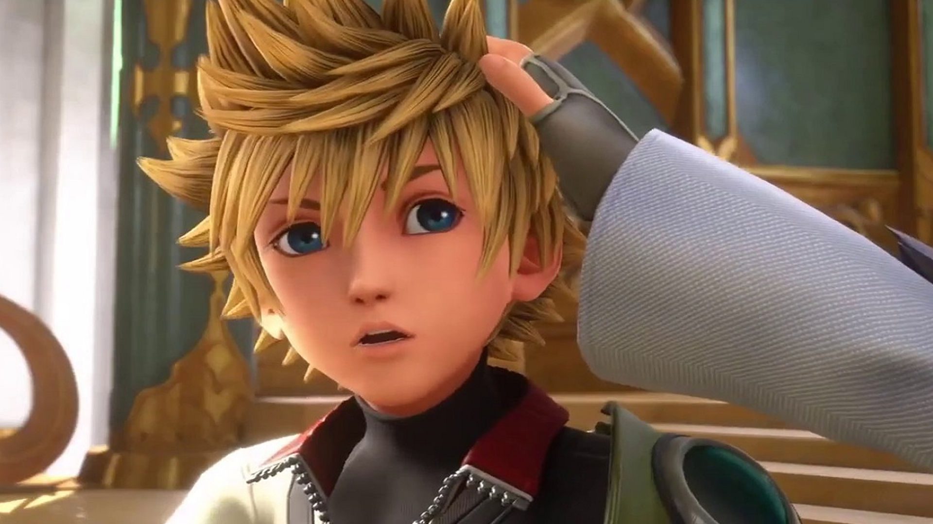 Ventus begrudgingly getting his hair ruffled