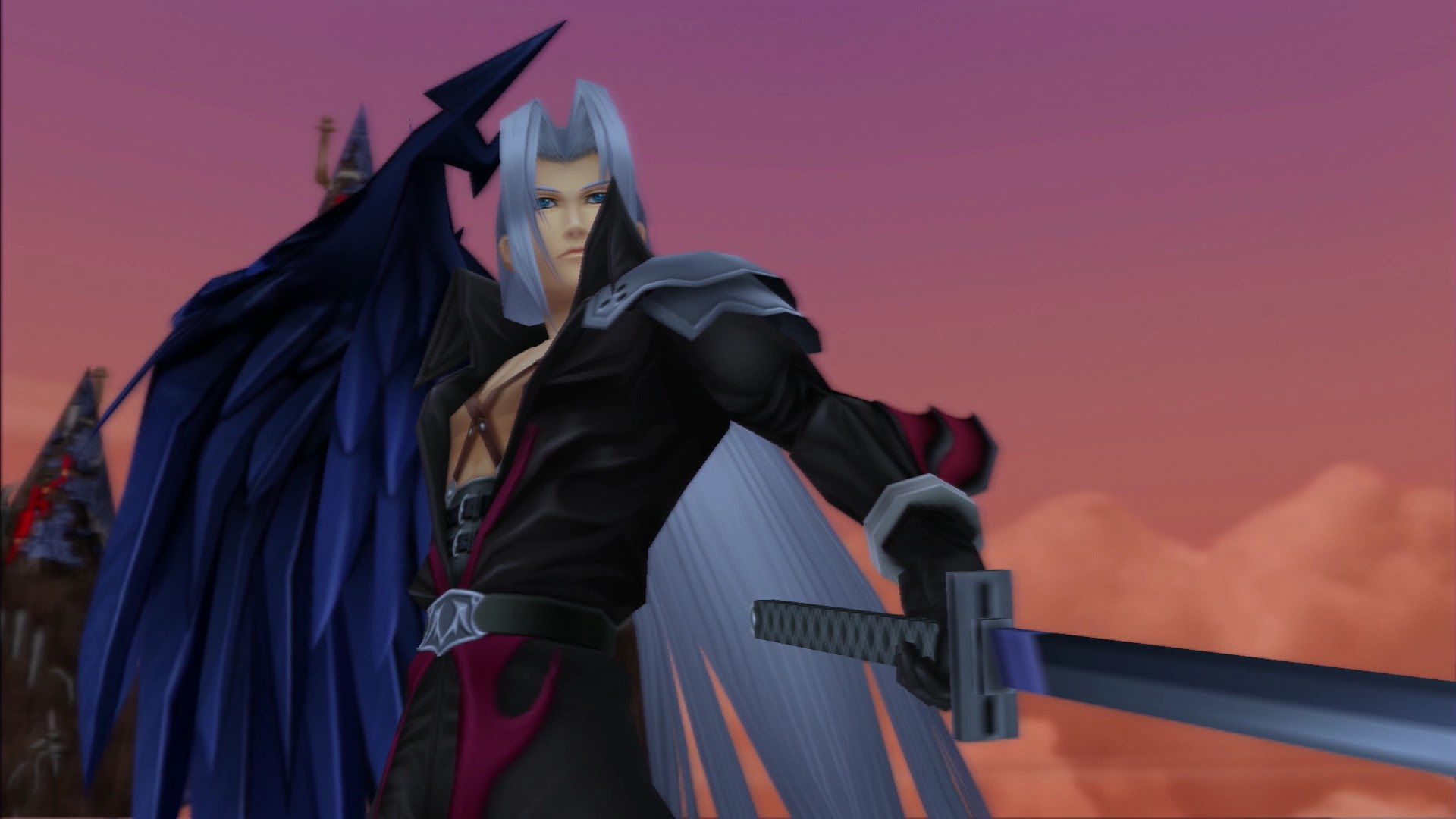 Sephiroth with his sword drawn