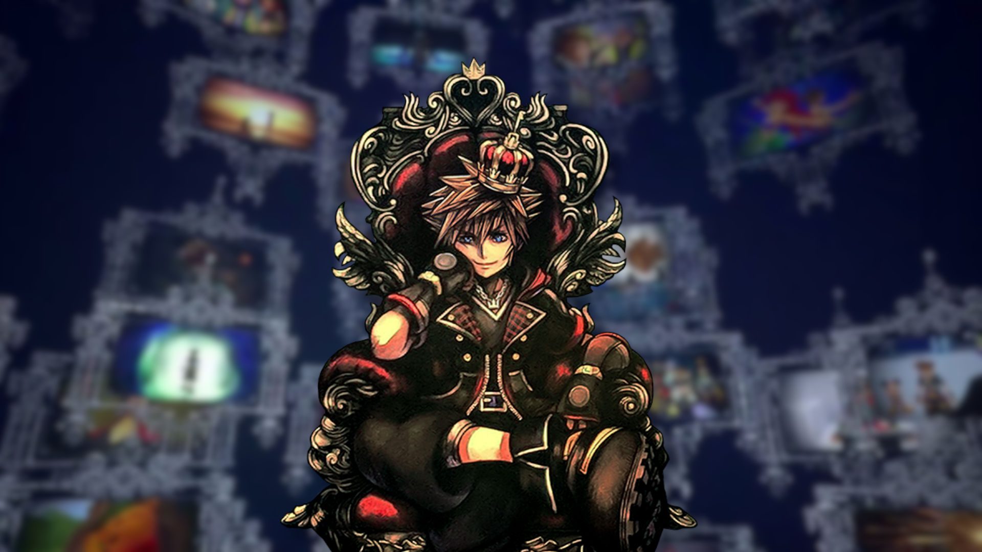 Sora sat on a throne