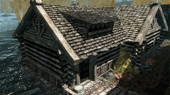 Casas de Skyrim - o exterior da frente de Honeyside