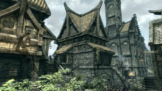 Casas Skyrim - o exterior da mansão Proudspire