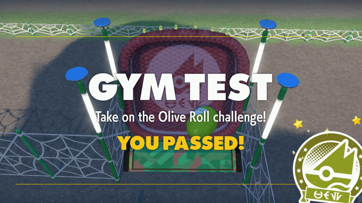 Olive Roll Gym Test passou em Pokemon Scarlet e Violet