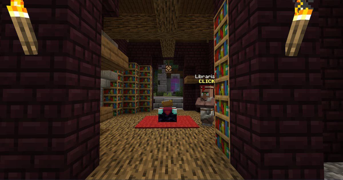 biblioteca no minecraft