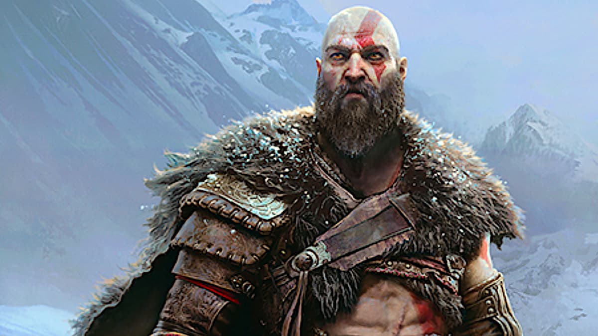 close-up de Kratos em god of war ragnarok