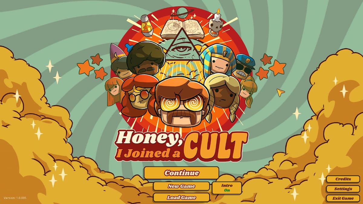 Tela de título em Honey, I Join a Cult