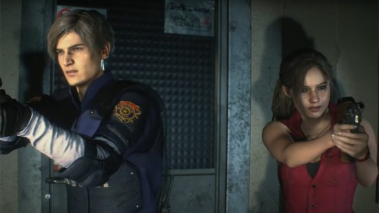 Claire de Resident Evil ficou com Leon apontando uma arma para zumbis