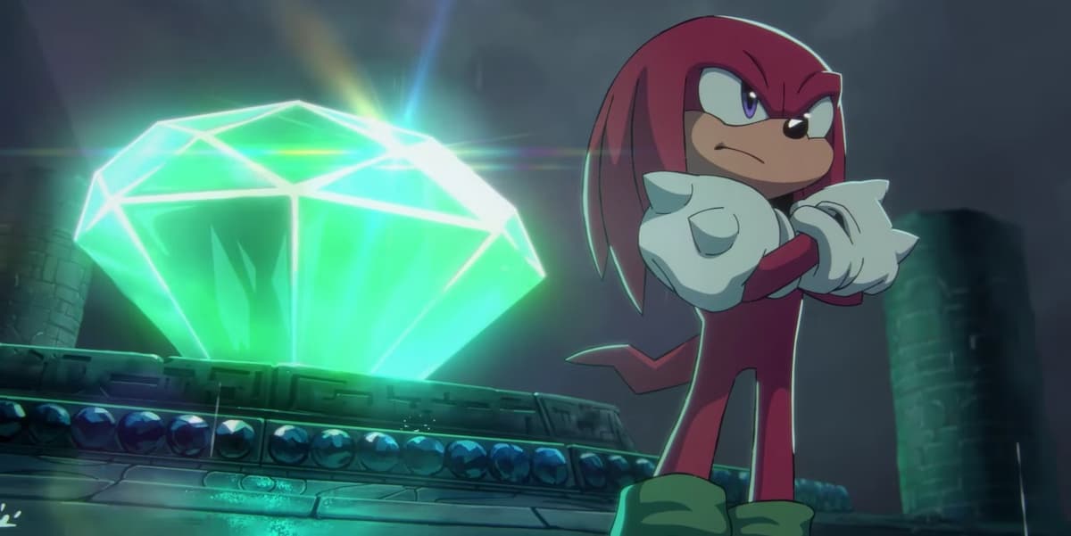 Knuckles sonic frontiers prequela curta história animada captura de tela