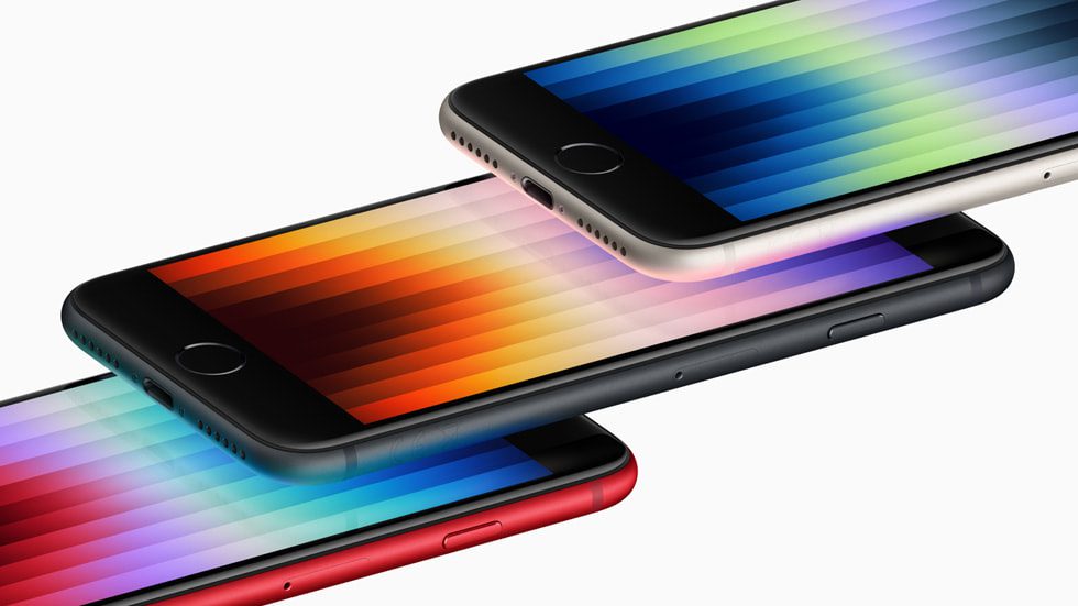 Opções de cores do iPhone SE 3