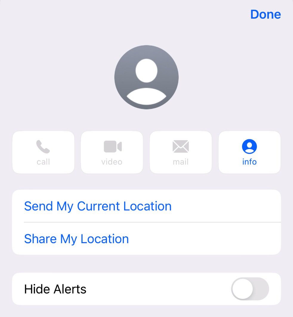 Ative Ocultar alertas para evitar notificações do iMessage de determinados contatos.